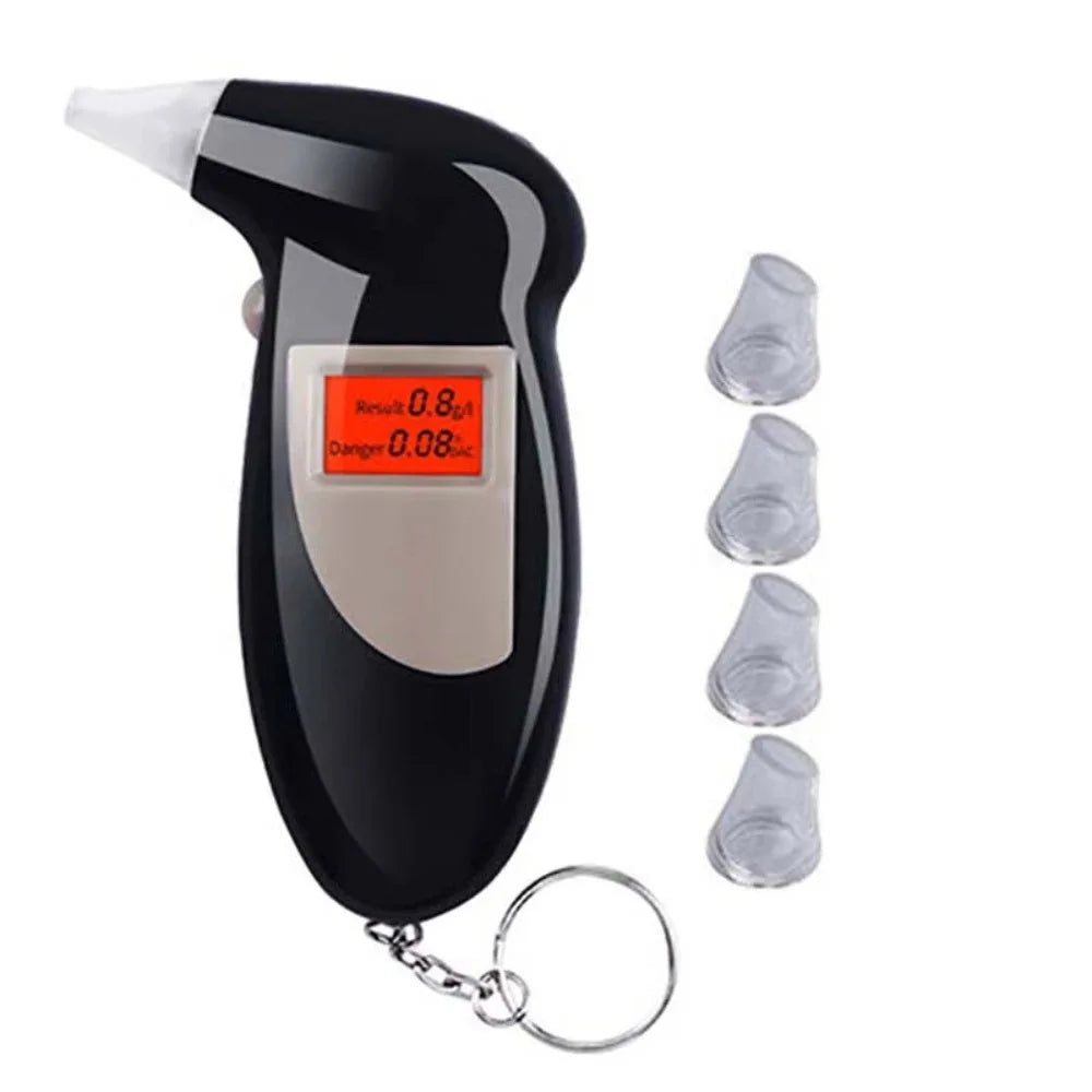 Digital Alcohol Tester LED Display Automatic Backlight Light Car Drive Safety Breathalyzer Alcohol Test Tools With Inhaler