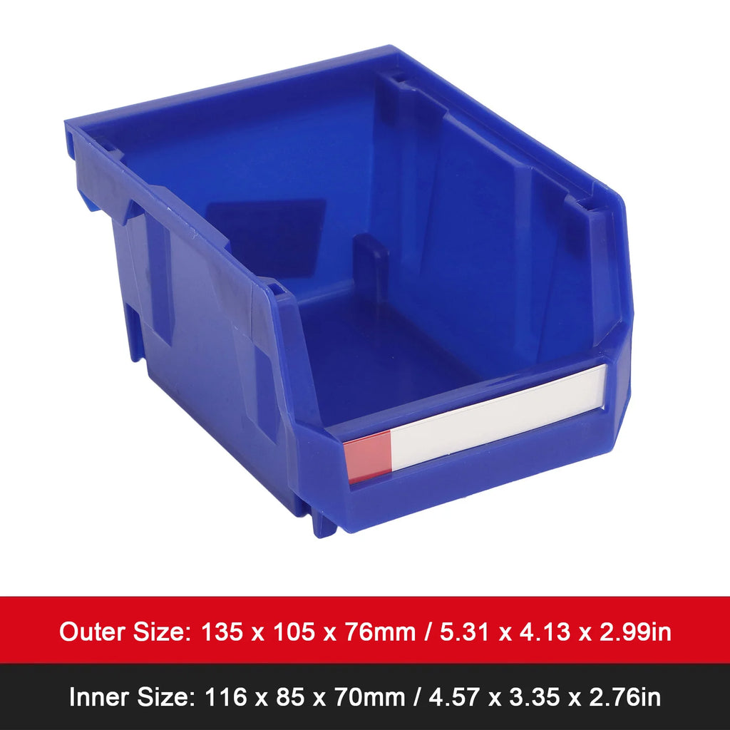 Stackable Shop Tool Bin Inclined Mouth Thickened Waterproof Wear Resistant PP Plastic Parts Storage Rack with Stands for Screws
