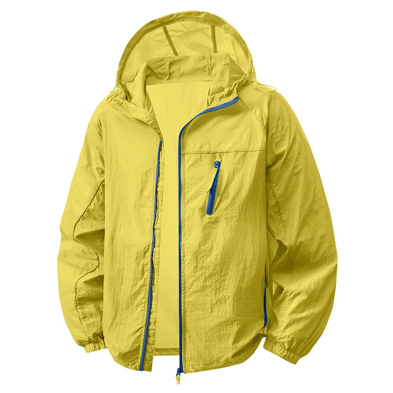 JNLN Summer Windbreaker Men Women Lightweight Sun Protection Jacket Unisex Camping Climbing Hiking Outdoor Sports Anti-UV Coat
