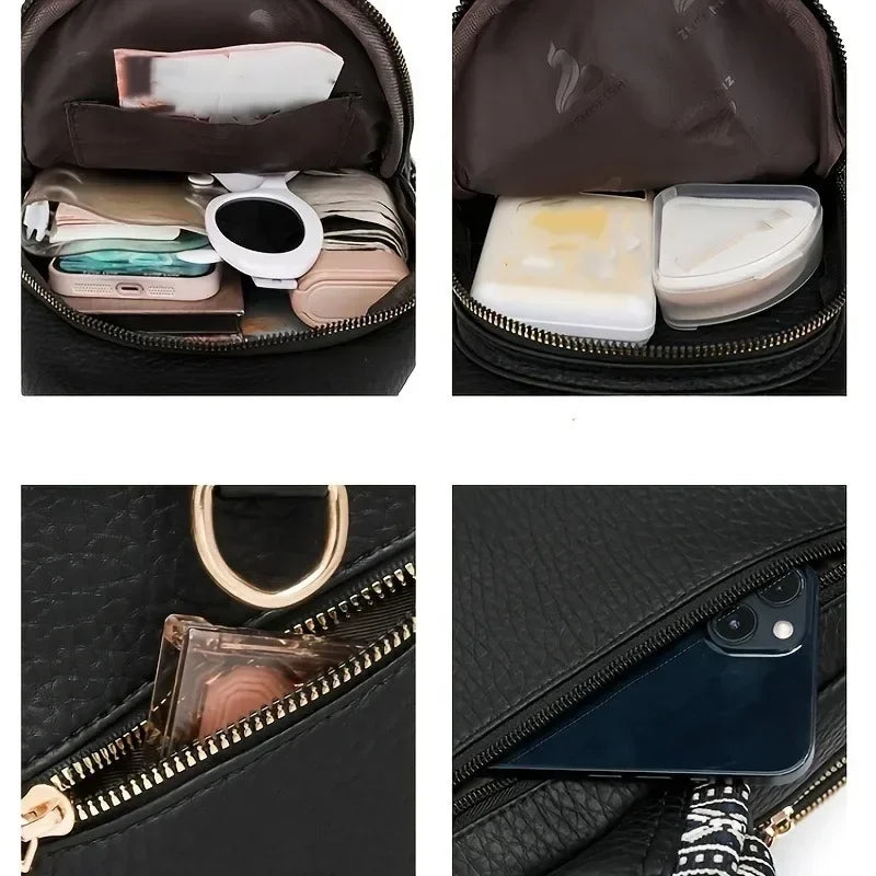 1pcs Large Capacity PU Leather Crossbody Bag Adjustable Strap Casual Chest Bag Fashion Versatile for Travel Daily Use