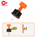 51Pcs Floor Tile Leveling System Clips Spacers Porcelain Ceramic Leveler Kit For Tile Laying Wall Fixing Construction Tools