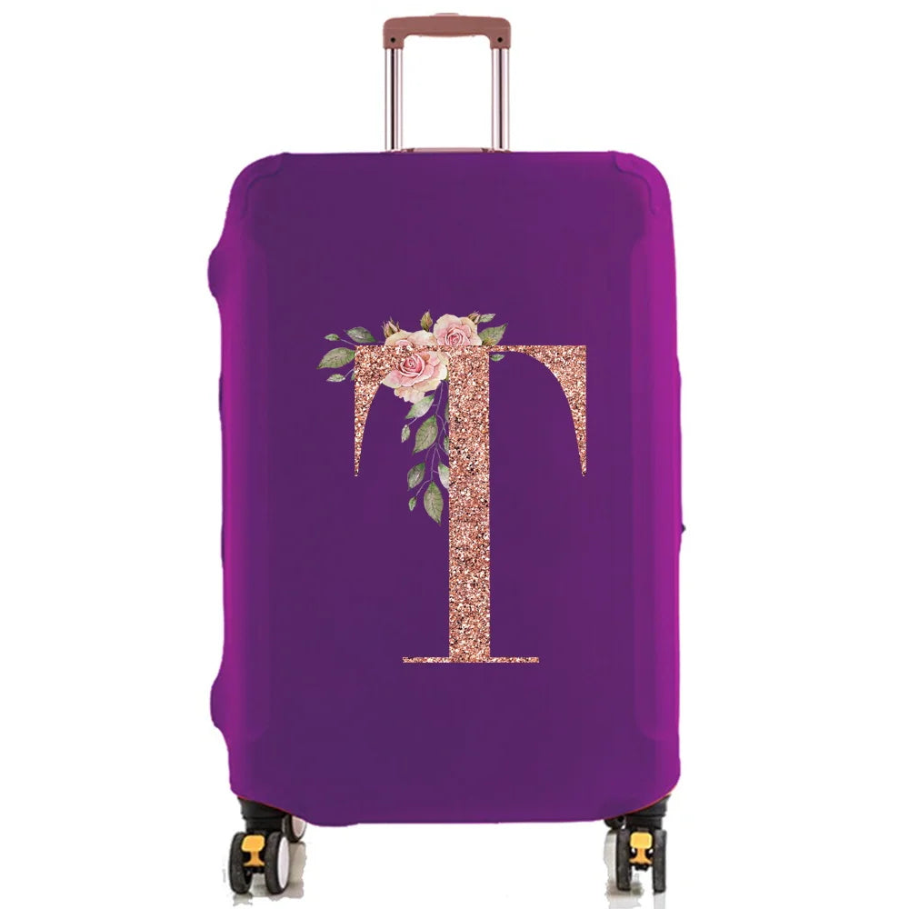 For 18-32 Inch Luggage Cover Suitcase Protector Travel Accessories Unlimited Rose Gold Stretch Fabric Dust Cover Trolley Case