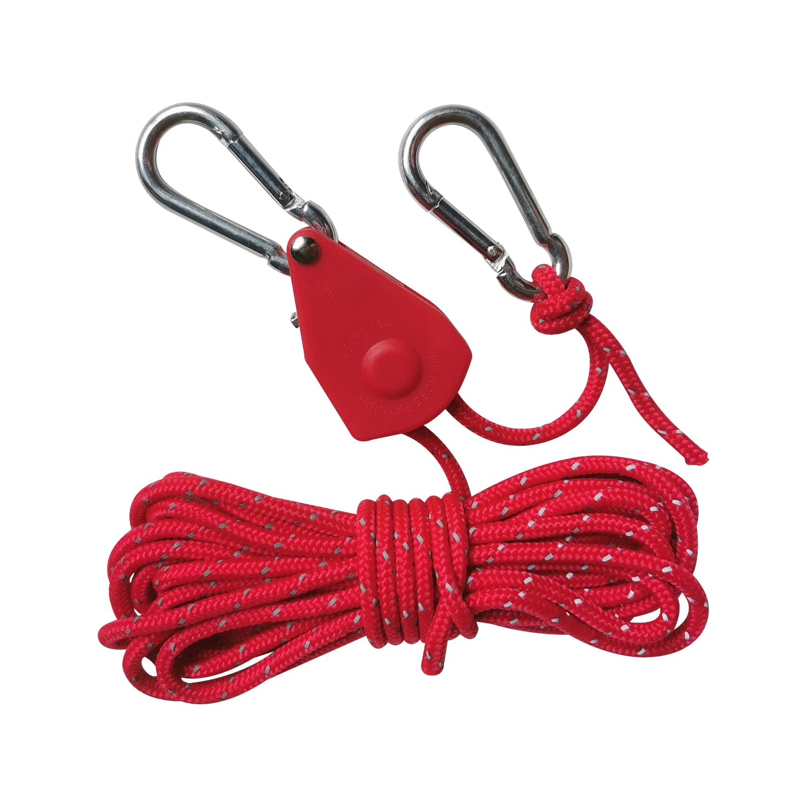 Travel Portable Clothesline with Buckle Outdoor Camping Tent Umbrella Rope Windproof Pulley Adjuster Ropes Lamp Hanging Tool