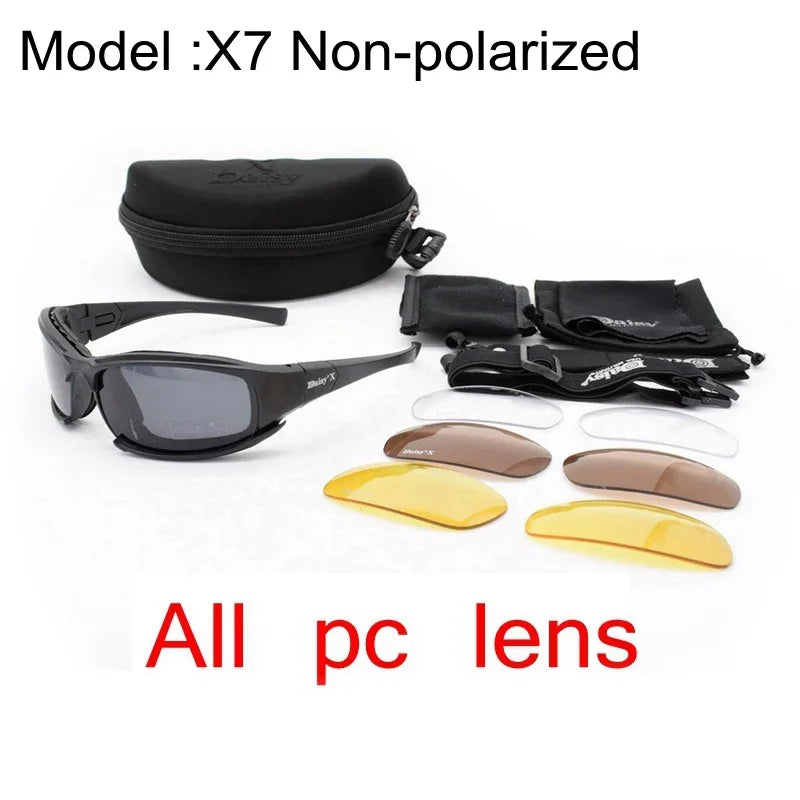 Tactical Polarized Glasses Camouflage Men's Sunglasses Outdoor Shooting Hunting Goggles 4 Lens Kit Sunglasses Men Hiking