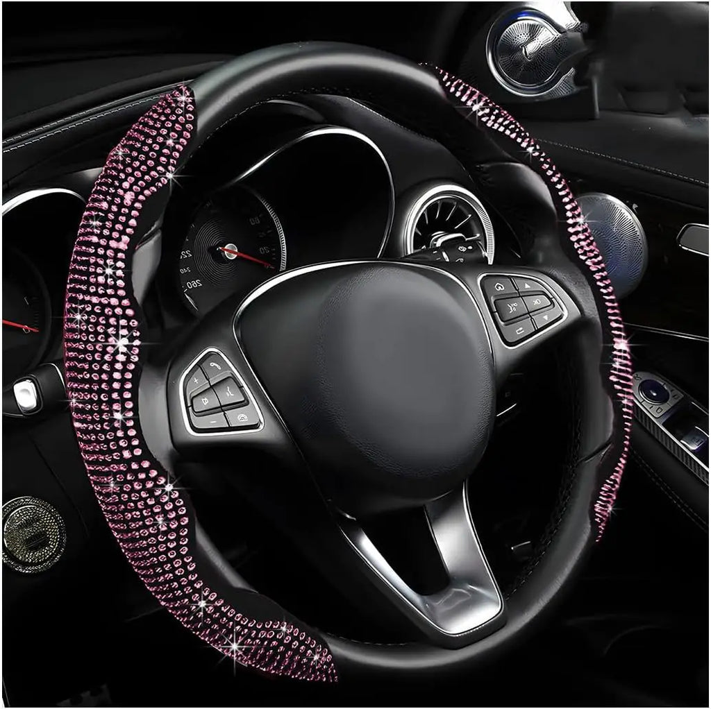 Popular diamond-encrusted steering wheel buckle, fashionable sports, butterfly design, non-slip and wear-resistant design