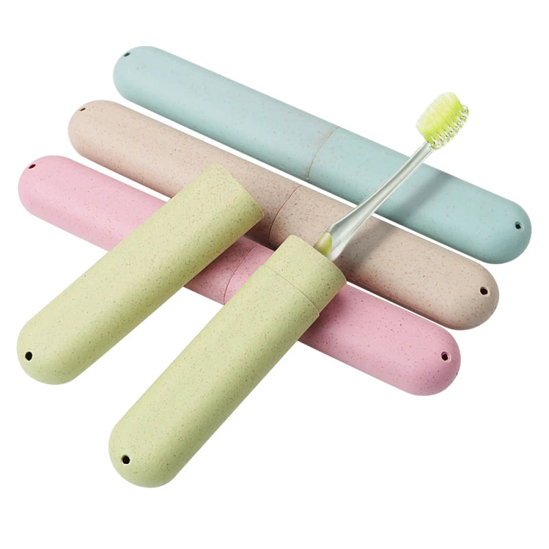 1/4Pcs Portable Travel Toothbrush Holder Plastic Toothbrush Container Protector Cover for Traveling,Camping,Home,School,Business