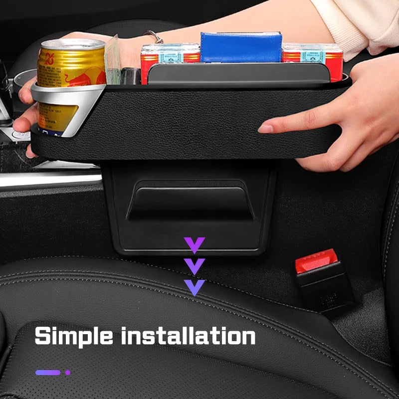 Compatible with Porsche Cayenne, Panamera, Macan, 718, Taycan, 911, 981, 970, and Cayman Car Seat Gap Storage Boxes.