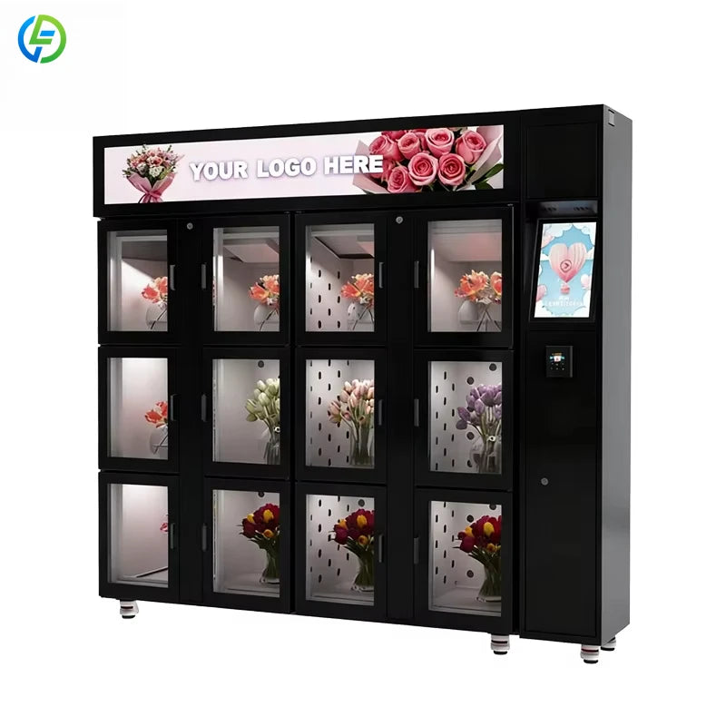 Customized 24/7 Fresh Flower Vending Machine with Refrigerator & Cashless Payment