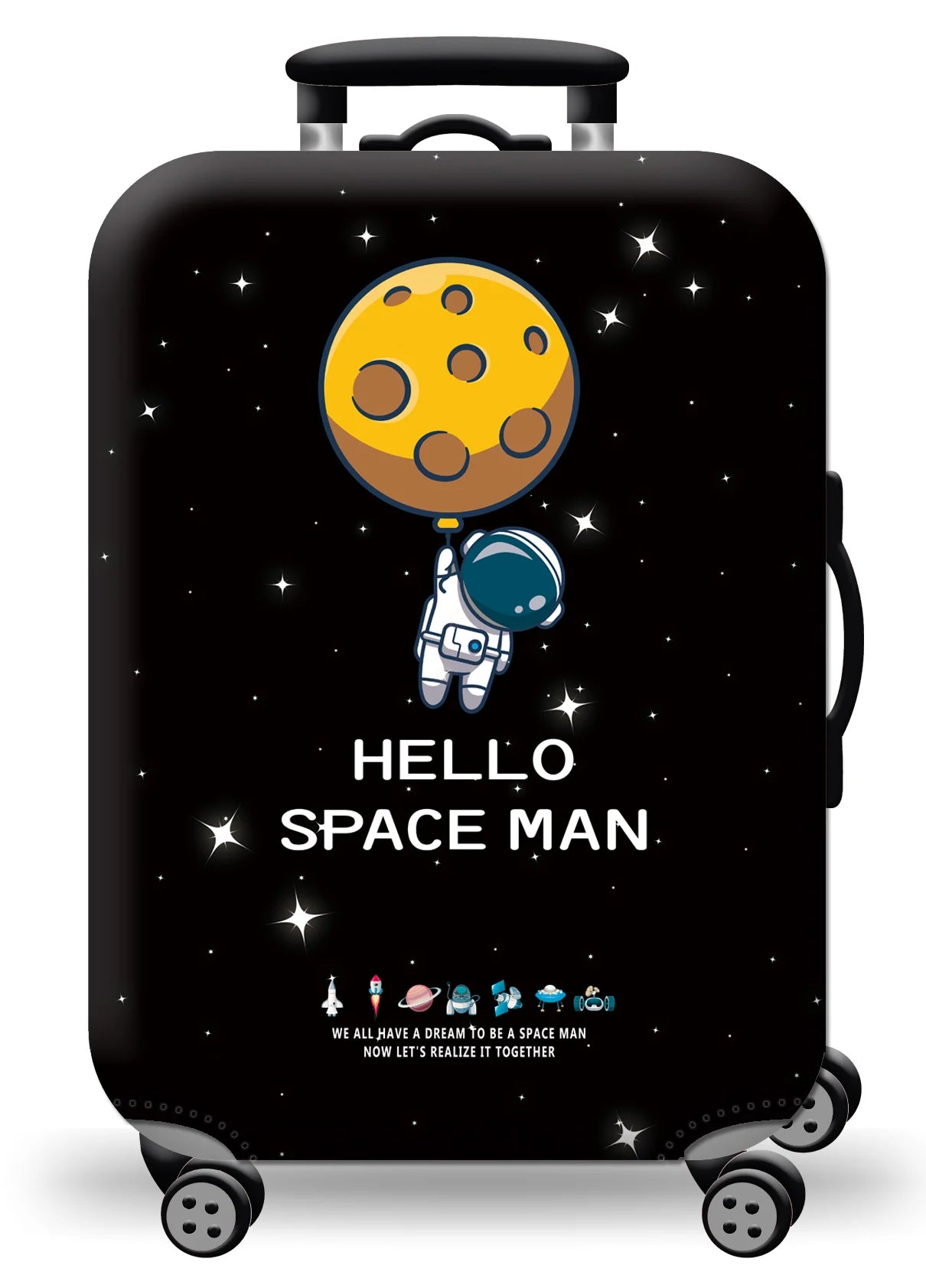 Thick Elastic Universe Luggage Protective Cover Zipper Suit For 18-32 inch Bag Suitcase Covers Trolley Cover Travel Accessories