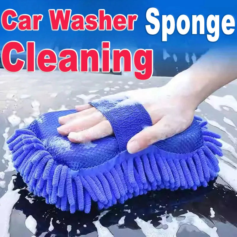 Car Wash Microfiber Chenille Car Wash Sponge Care Washing Brush Pad Washing Towel Auto Gloves Styling Accessories Gadget