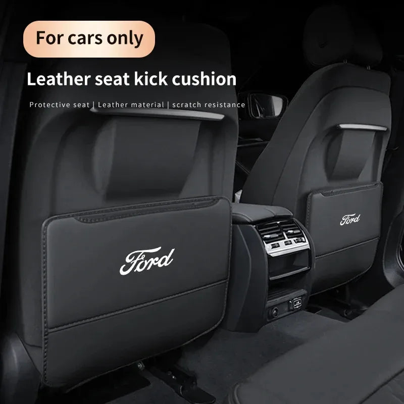 Car Seat Back Protection Anti-Kick Pad Seat Storage Bag For Ford Mondeo Edge Explorer Ranger Raptor Puma Fusion Ecosport Focus