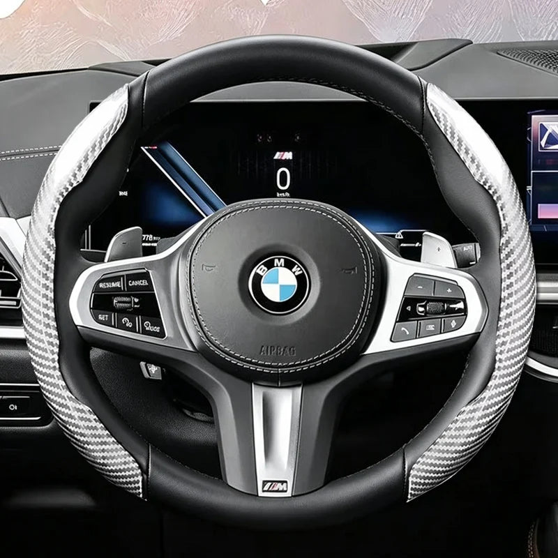 Suitable for Bmw Carbon Fiber Texture Steering Wheel Cover  for X3 3 5 2 4 1 7 8 Series X1 X5 X2 X4 X6 X7 Ix I4 I5 I7 Z4