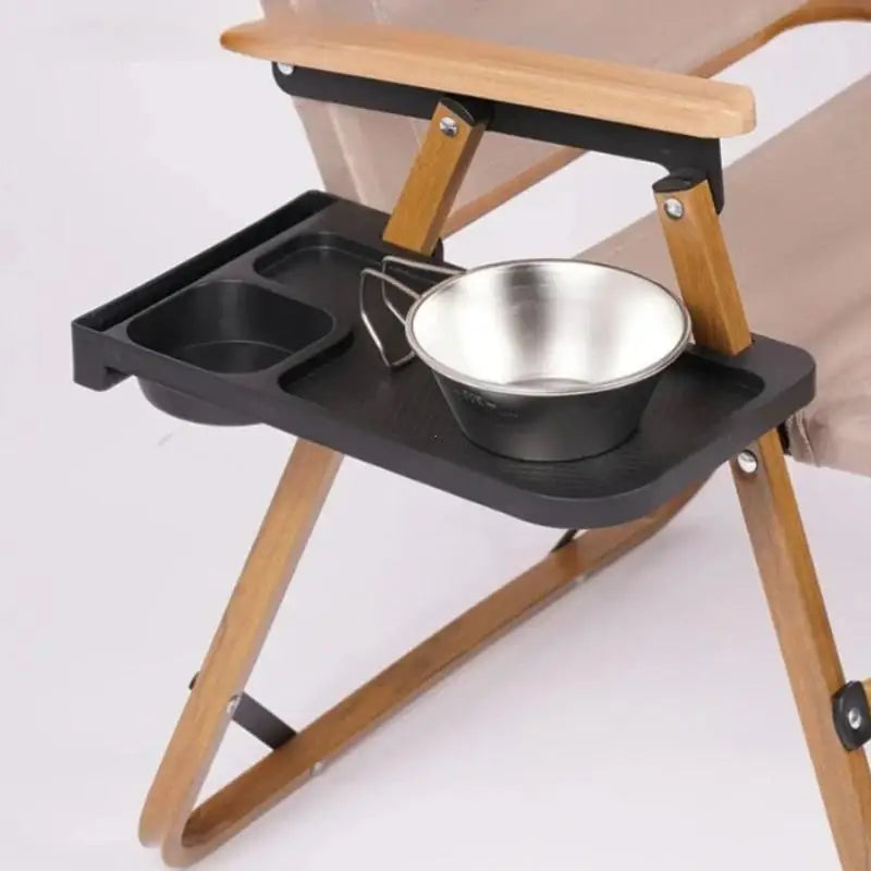 Outdoor Camping Chair Side Storage Tray Recliner Chair Tray Camping reunion Accessories Folding Universal Cup Holder Tool