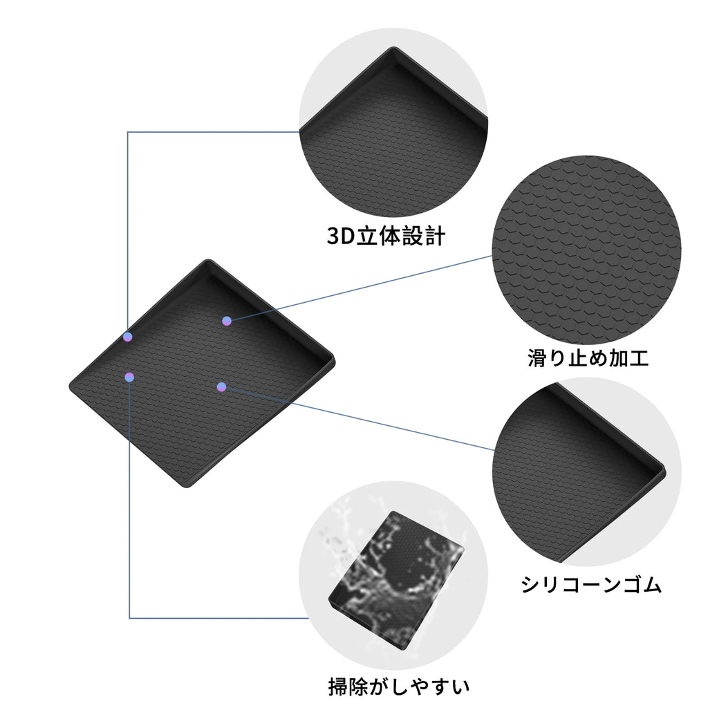 Smabee for Suzuki Jimny 2024-2026 (JC74 5 Door) Car Central Tray Pad Center Storage Box Silicone Organizer Accessories Tidying