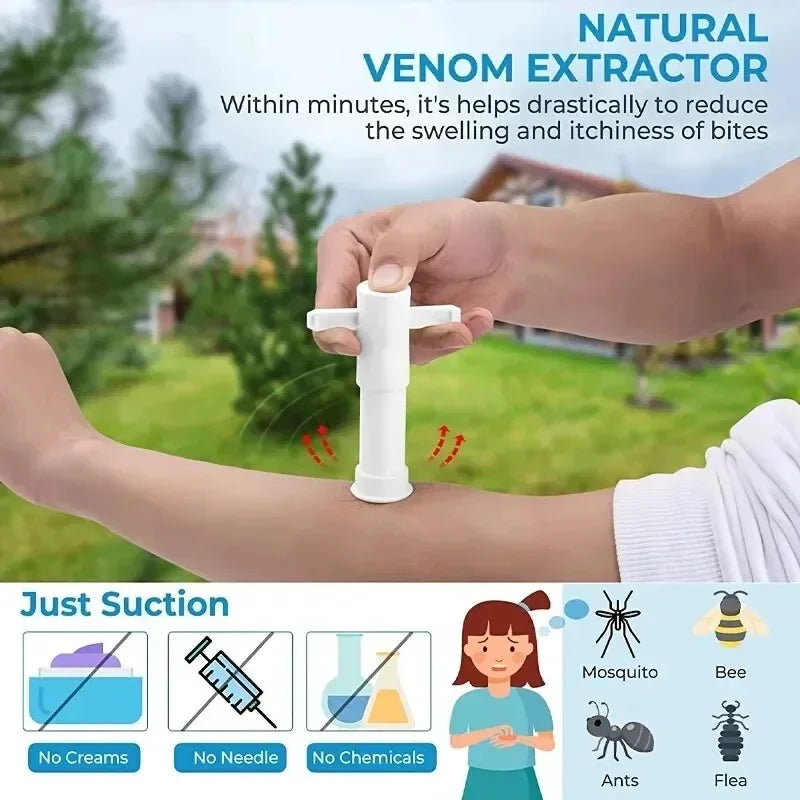 Venom Extractor Outdoors Snake Insect Bite First Aid Kit Outdoor Emergency Survival Vacuum Detox Pump Injury Relief Tools