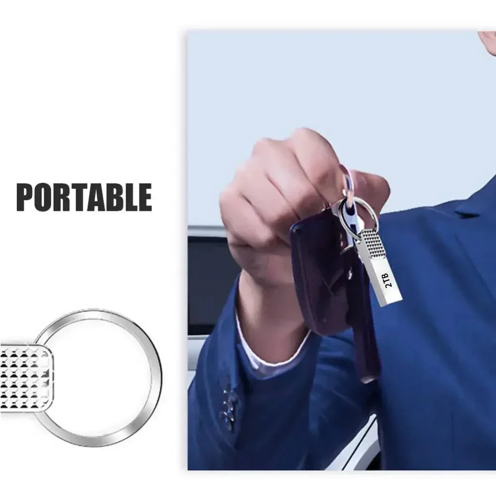 New USB 2.0 Flash Drive Metal High-Speed Pen Drive 1TB 2TB Waterproof Type-C USB Pen Drive For Computer Storage Device