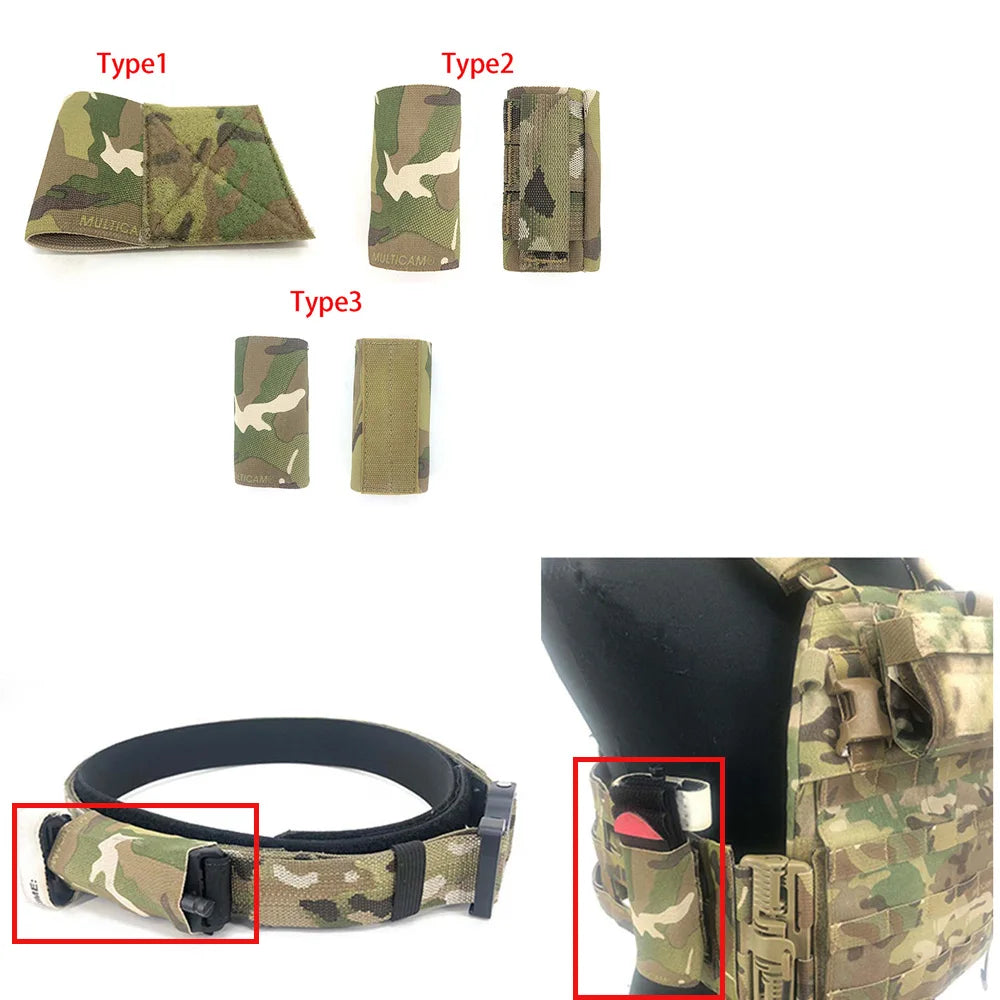 Tactical Vest & Belt Tourniquet Elastic Pouch Plate Carrier For Chest Rig 2'*3' Hook & Loop Secure Storage Holder