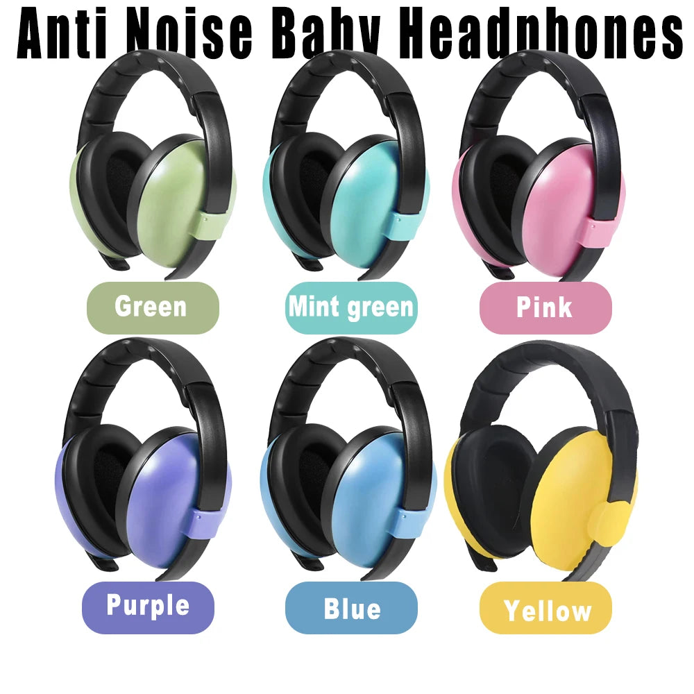Baby Anti-noise Sleep Headphones Baby Ear Protection 2-in-1 Convertible Design 0 Pressure Earmuffs for Infant Improves Sleep