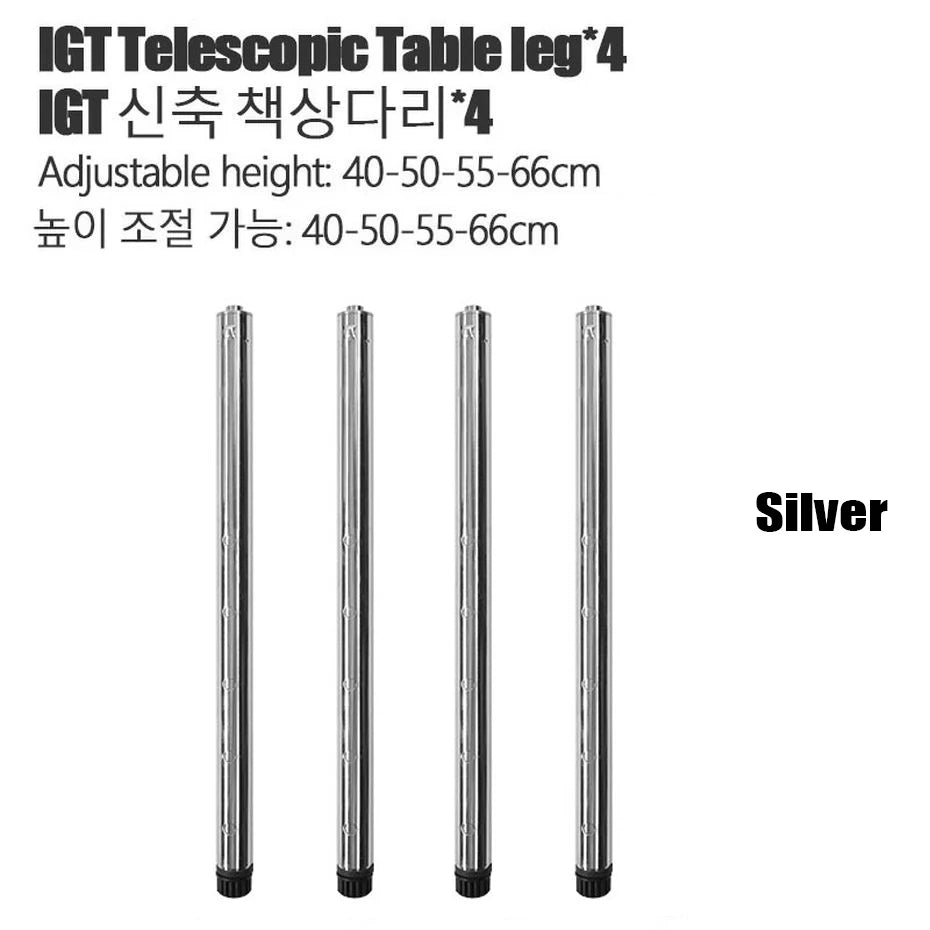 IGT Camping Table Removable Portable Storage IGT Black Camping Portable Folding Table Outdoor 2/3/4 Unit Table Legs