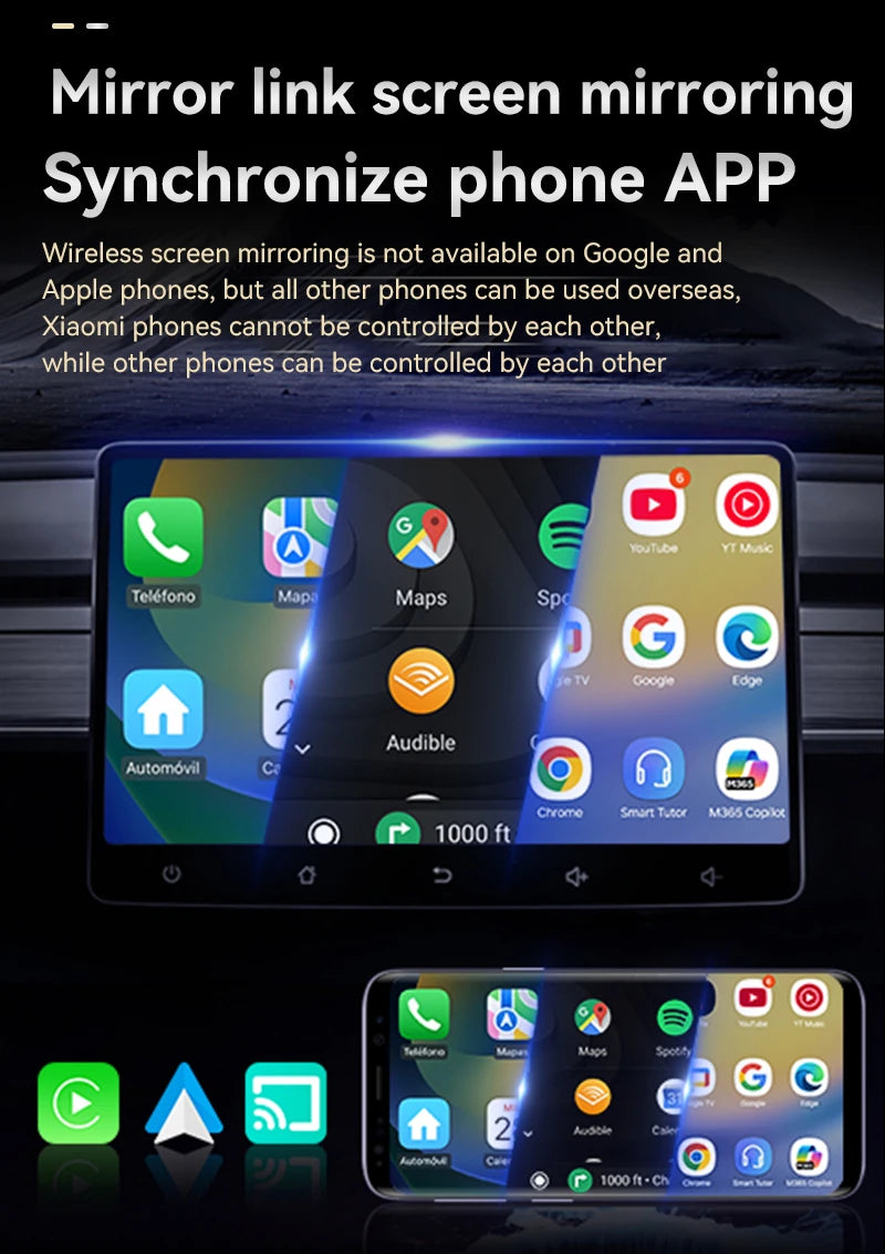New Upgrade 3 in 1 Wireless Carplay Mirror Link Adapter Instant Wired to Wireless Conversion Plug & Play for Wired Carplay