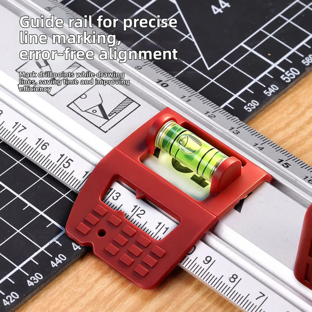 Multi Function Aluminum Level Ruler For Construction DIY Projects With Non Slip Handle And Hanging Hook