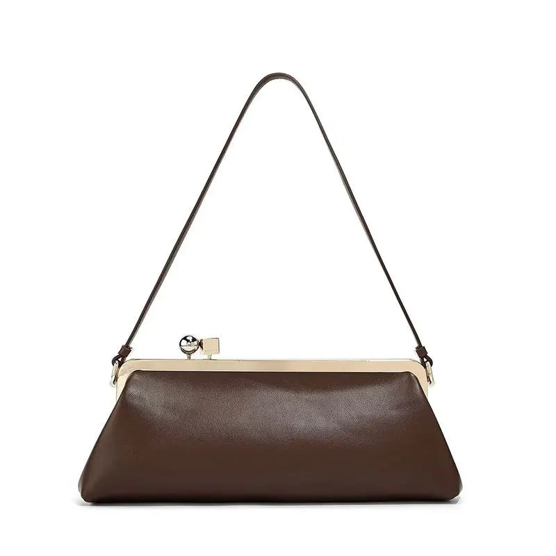 Classic Popular Diaper Bag For Women Elegant Leather Tote Large Capacity Designer Commuter Fashionable Minimalist Shoulder Bag