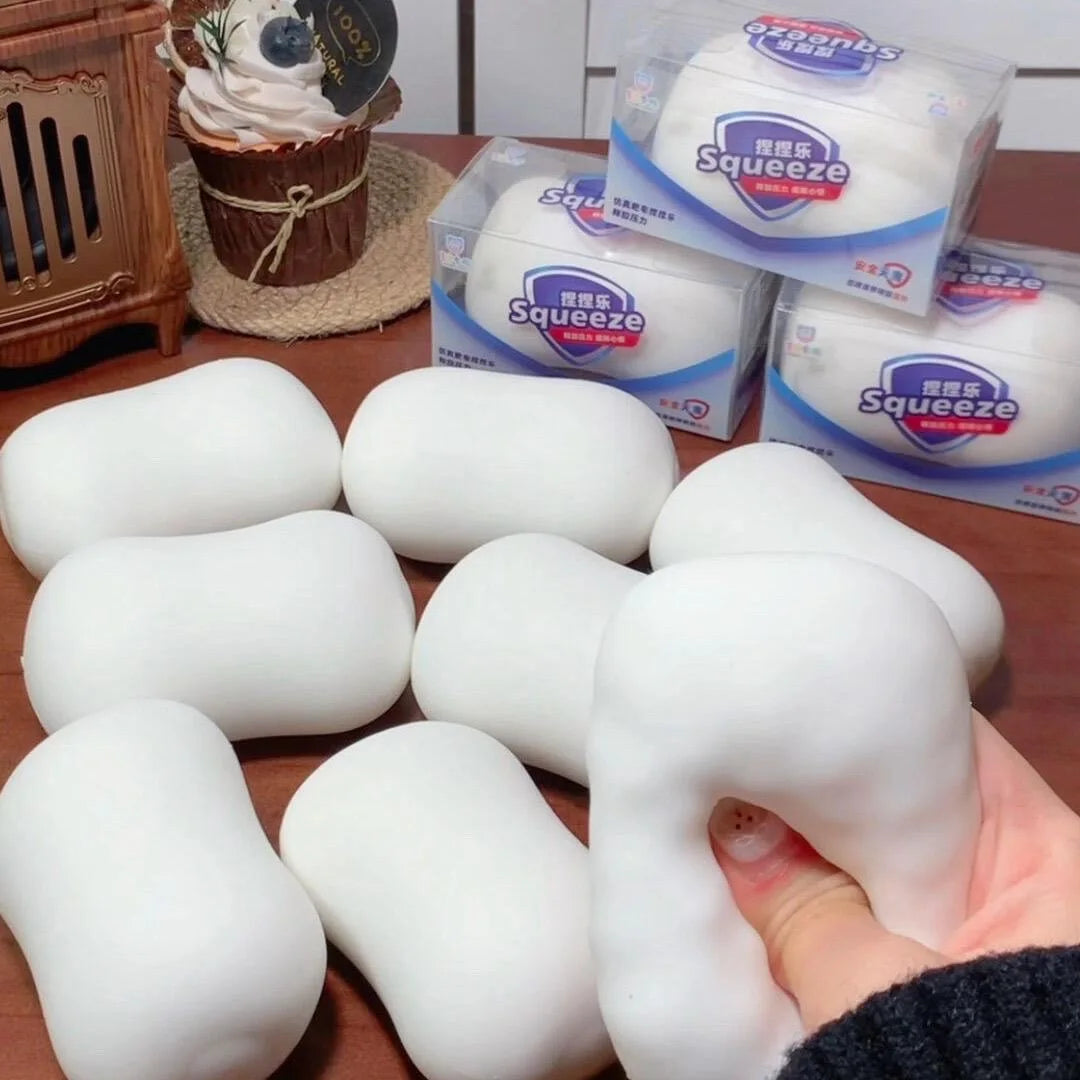 ASMR Crunchy Soap Ball Stress Ball Squishy Fidget Toy Soft Squeeze Anti-Stress Anxiety Relief Hand Decompression Toy for Relax