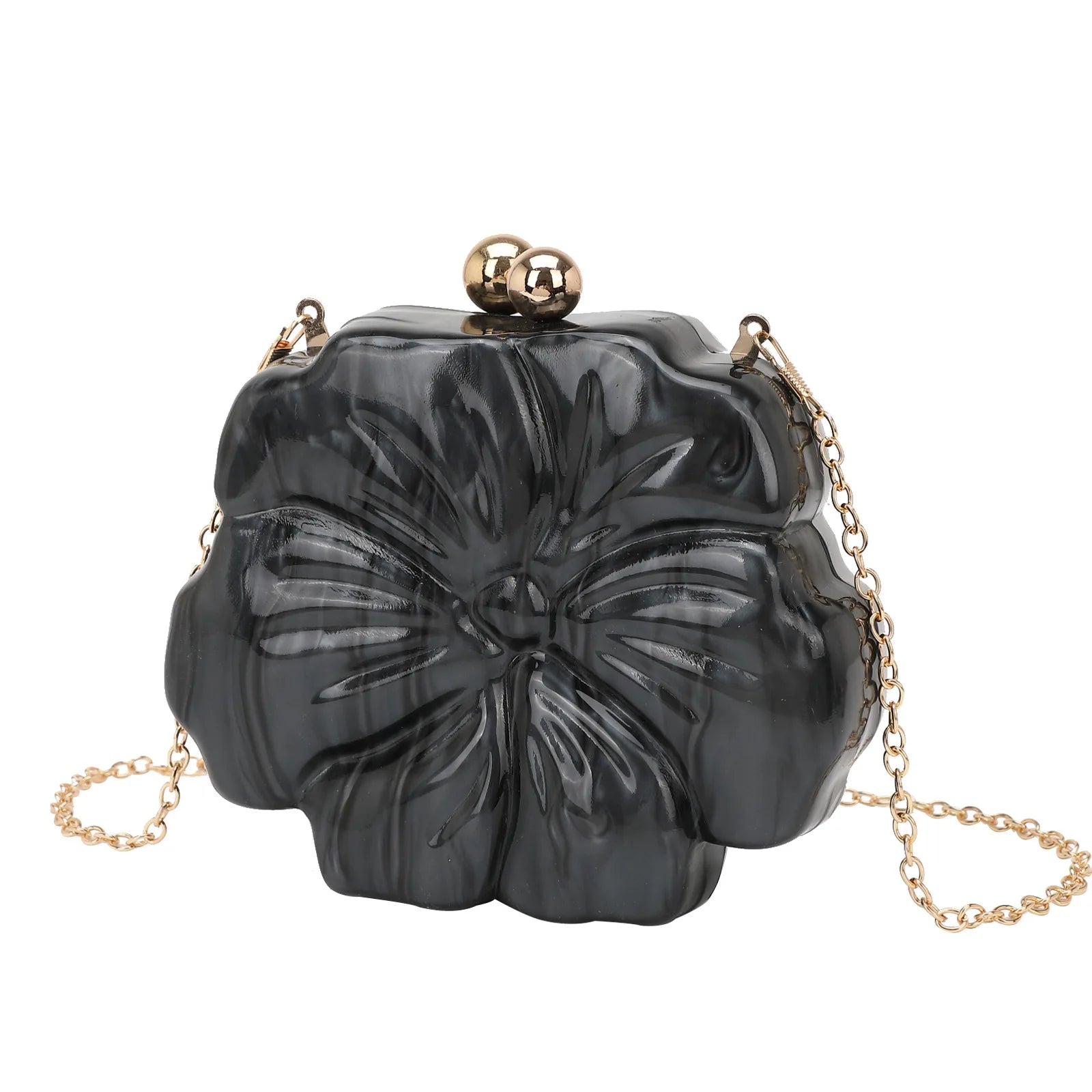 Fashion Pink Acrylic Clutch Bag for Women Designer Flower Box Shoulder Crossbody Bags Luxury Evening Party Purses Valentine Day