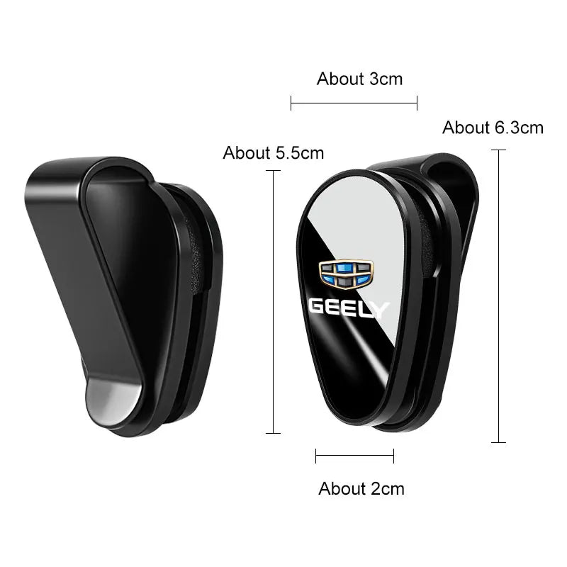 Universal Car Glasses Clip Card Ticket Holder For Geely Galaxy L7 L6 Boyue Borui Coolray Emgrand GE Auto Sun Visor Glasses Box