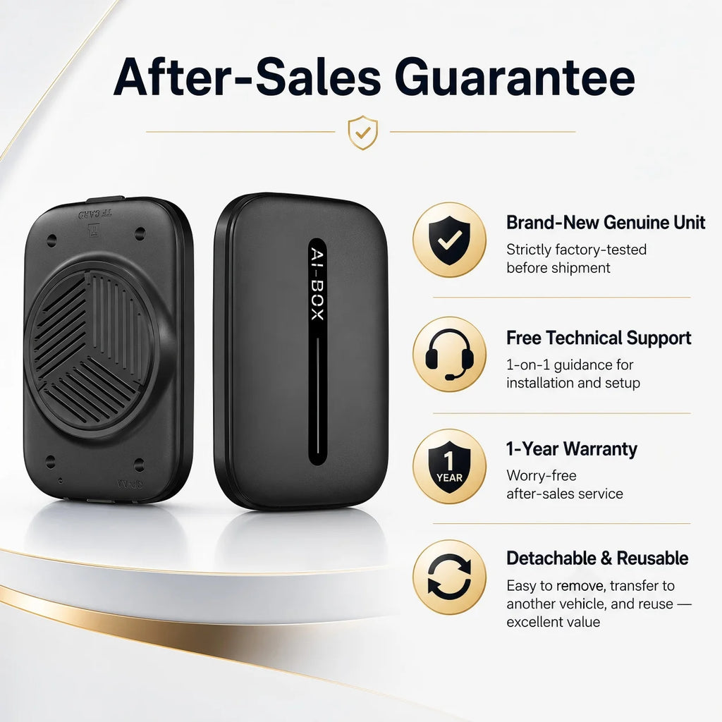 CarPlay AI Box, Android 15, Wireless CarPlay & Wireless Android Auto, Built-in Netflix & YouTube Mazda VW Ford Mercedes Toyota