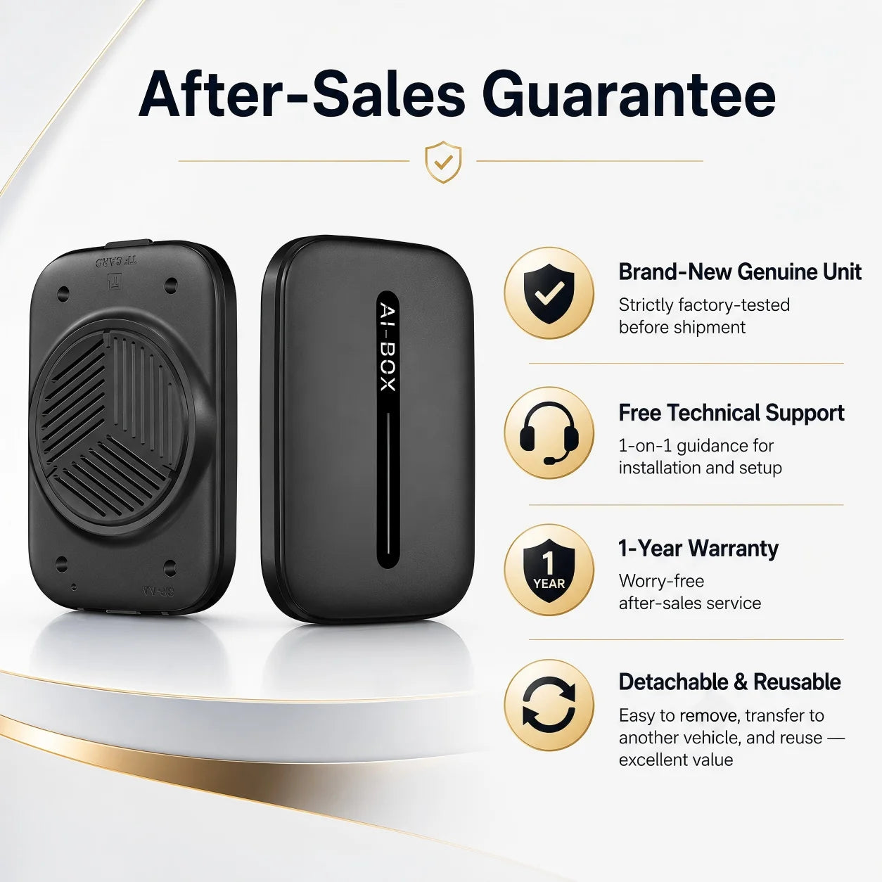 CarPlay AI Box, Android 15, Wireless CarPlay & Wireless Android Auto, Built-in Netflix & YouTube Mazda VW Ford Mercedes Toyota