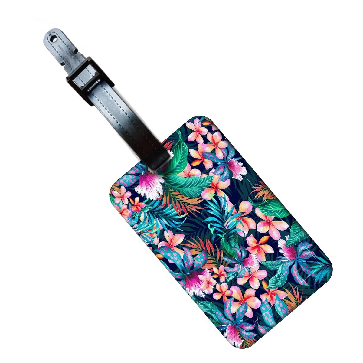 Flowers and Plants Baggage Tag Feather Suitcase Backpack Anti-Lost Listing ID Card Holder Fashion Luggage Accessories Gifts