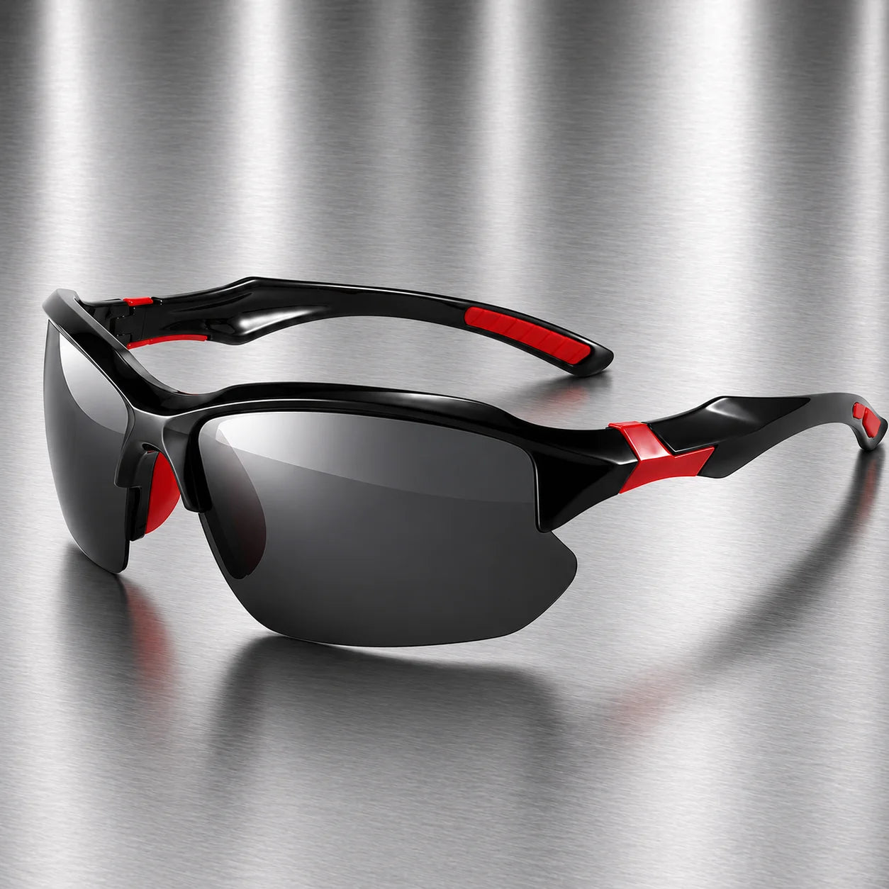 Men Polarized Sports Sunglasses UV400 Half Frame Cycling Driving Glasses Lightweight Outdoor Fishing Running Sun Shades