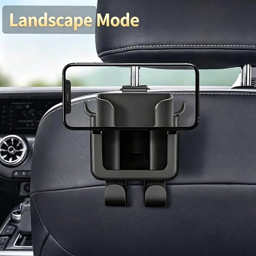 Multi functional car seat back storage rack with cup holder! Mobile phone holder and hook - suitable for most car models