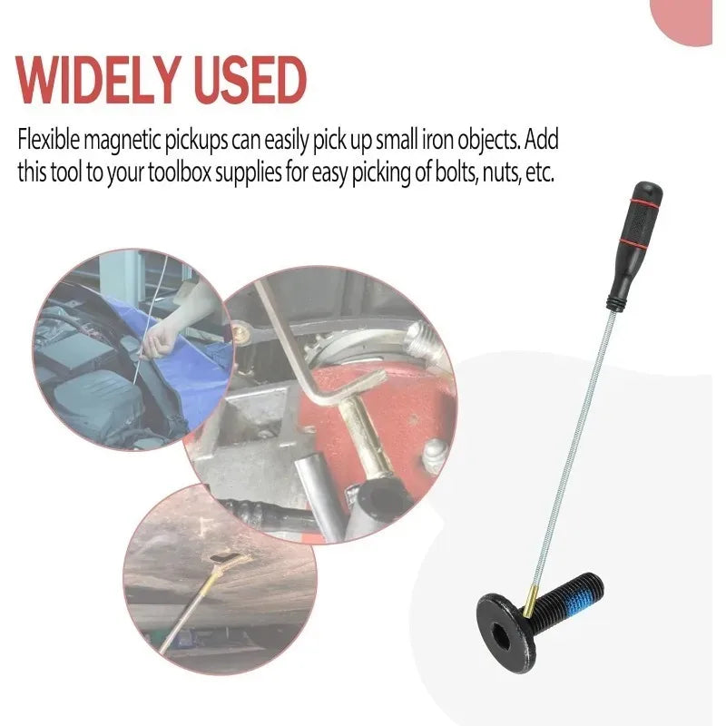 Bendable Magnetic Retrieval Tool Flexible Suction Grabber for Fallen Objects in Drains Pipes Car Repair Workshop