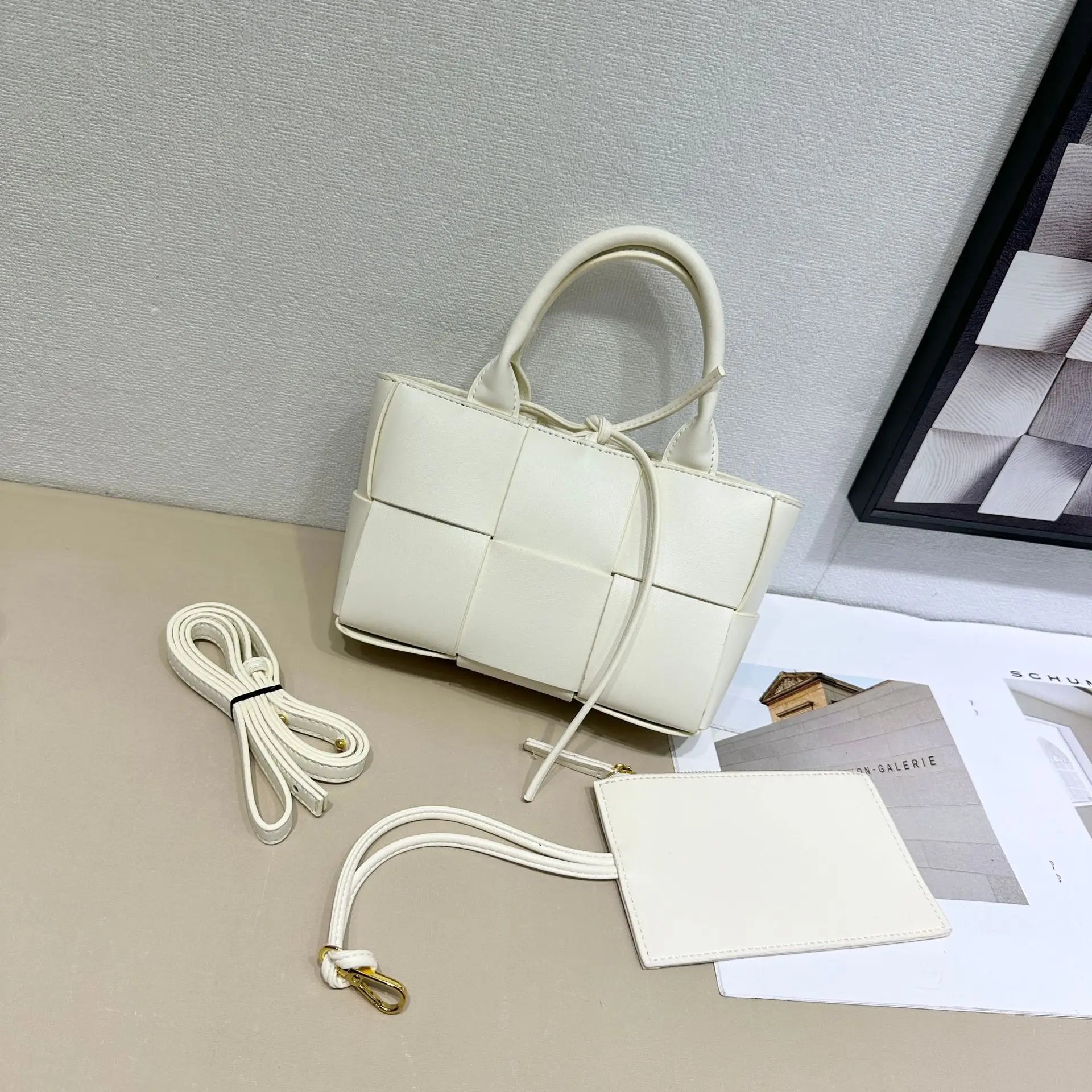 Women Luxury Messenger Purse Shopper Solid Color Commuter Bag Elegant Leather Diaper Bag Large Capacity In Vogue Style