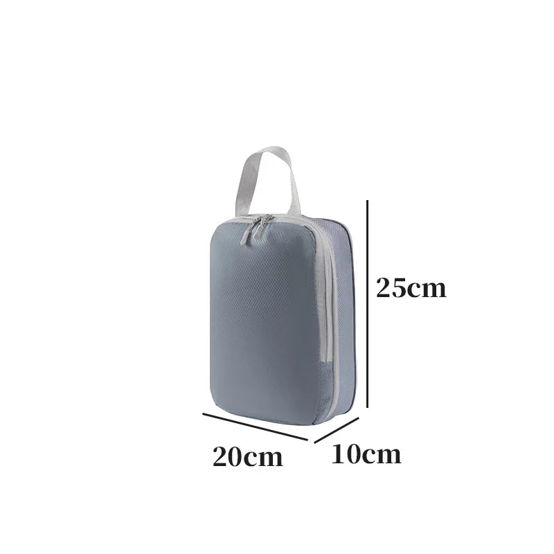 4-Piece Set Travel Clothing Storage Bags Compression Bags Expandable Travel Organizer for Clothing Toiletries Suitcase Organize