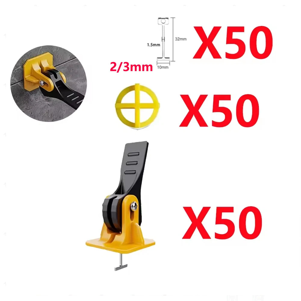 5-450pcs Floor Tile Leveling System Clips Construction Tools Tile Leveler Adjuster Locator Spacers Set for Porcelain Tile Wall