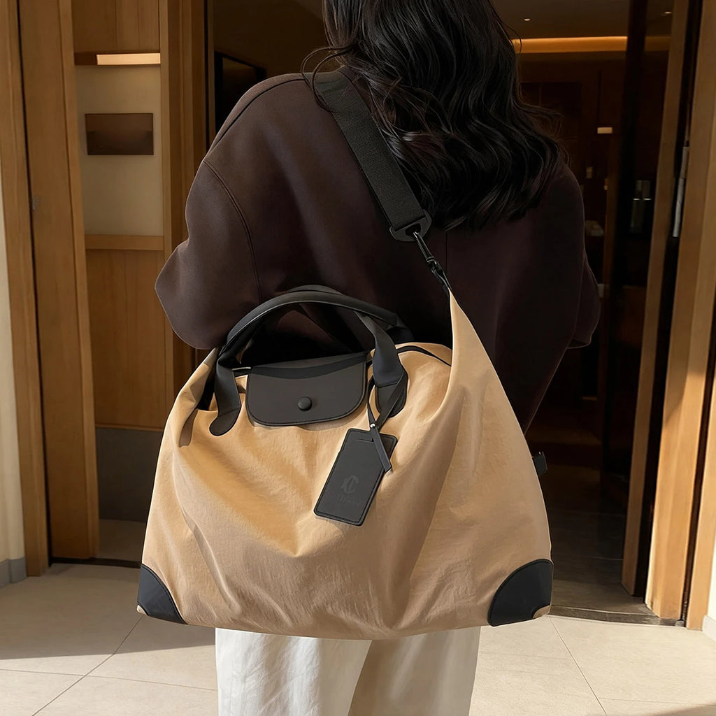 Short-Distance Travel Bag, Women's Sports and Fitness Bag, Business Trip Travel Crossbody Lightweight Luggage Bag, Large-Capacity Swimming Tote Bag