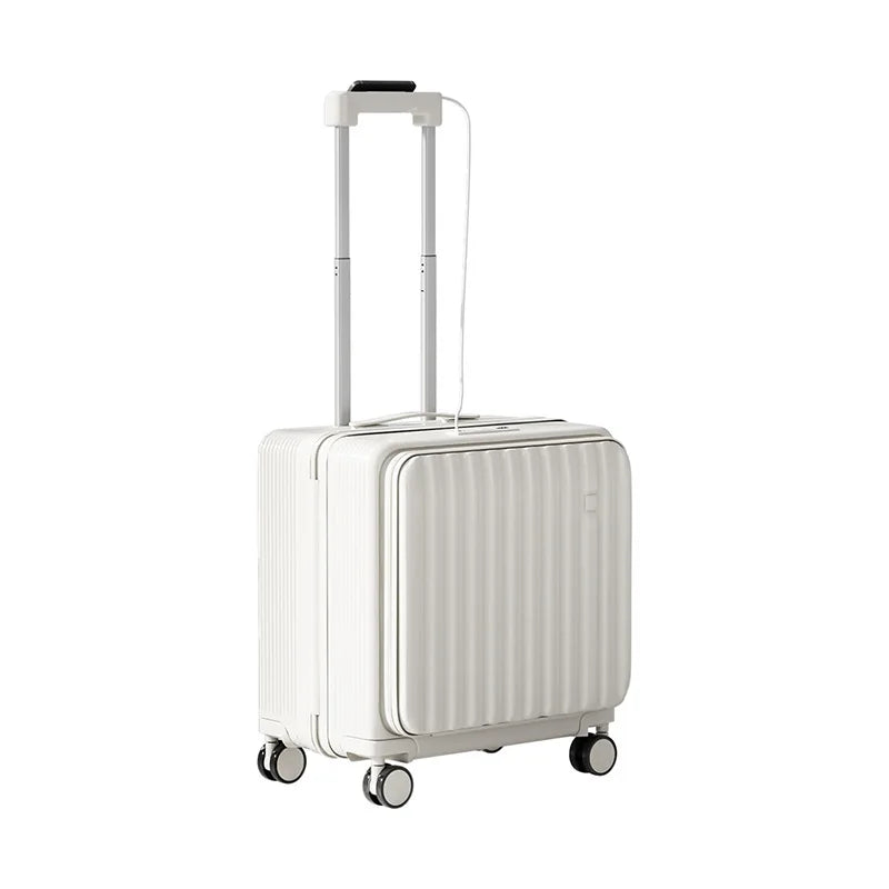 18 Inch Trolley Case With Wheels Travel Suitcase Boarding Case Mini Password Box Suitcase With Cup Holder Rolling Luggage Bag