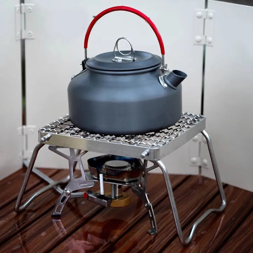 Folding Portable Stainless Steel Campfire .4x6.6 Inch Compact Outdoor Bbq Rack for Camping Picnics Hiking Tailgating