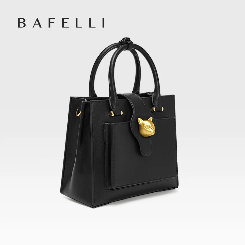 BAFELLI 2026 WOMEN'S NEW HANDBAG CAT LUXURY LEATHER FASHION BUSINESS SHOULDER STYLISH CASUAL CROSSBODY FEMALE PURSE OFFICE LADY