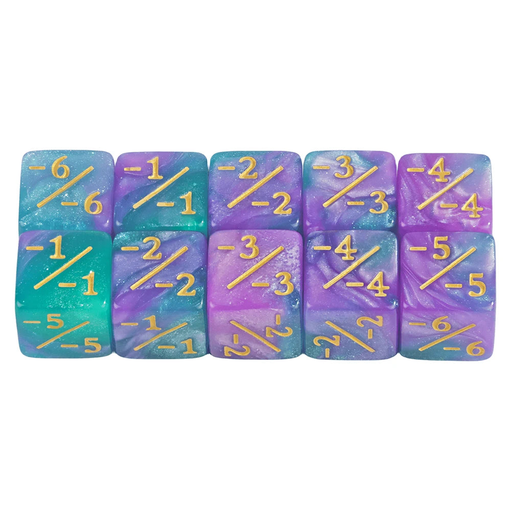 10 Pieces Dice Counters Token Dice, D6 Dice Compatible with Card Game Accessories