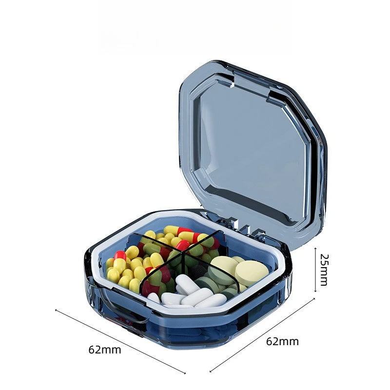 Travel Portable Mini Medicine Pills Boxes Drug Bins Pills Dispenser Pill Storage Box Tablet Pillbox Case Container Organization