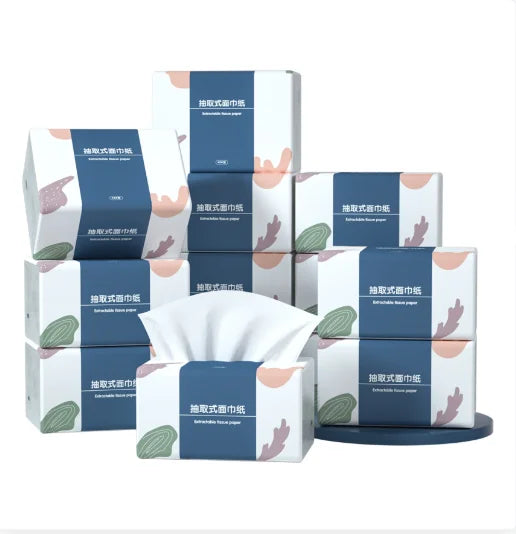 400Tissue Paper Facial Tissue Original Wood Pulp Extractable Hand Wiping Paper Napkin Paper for Car and Home Use Economical Pack