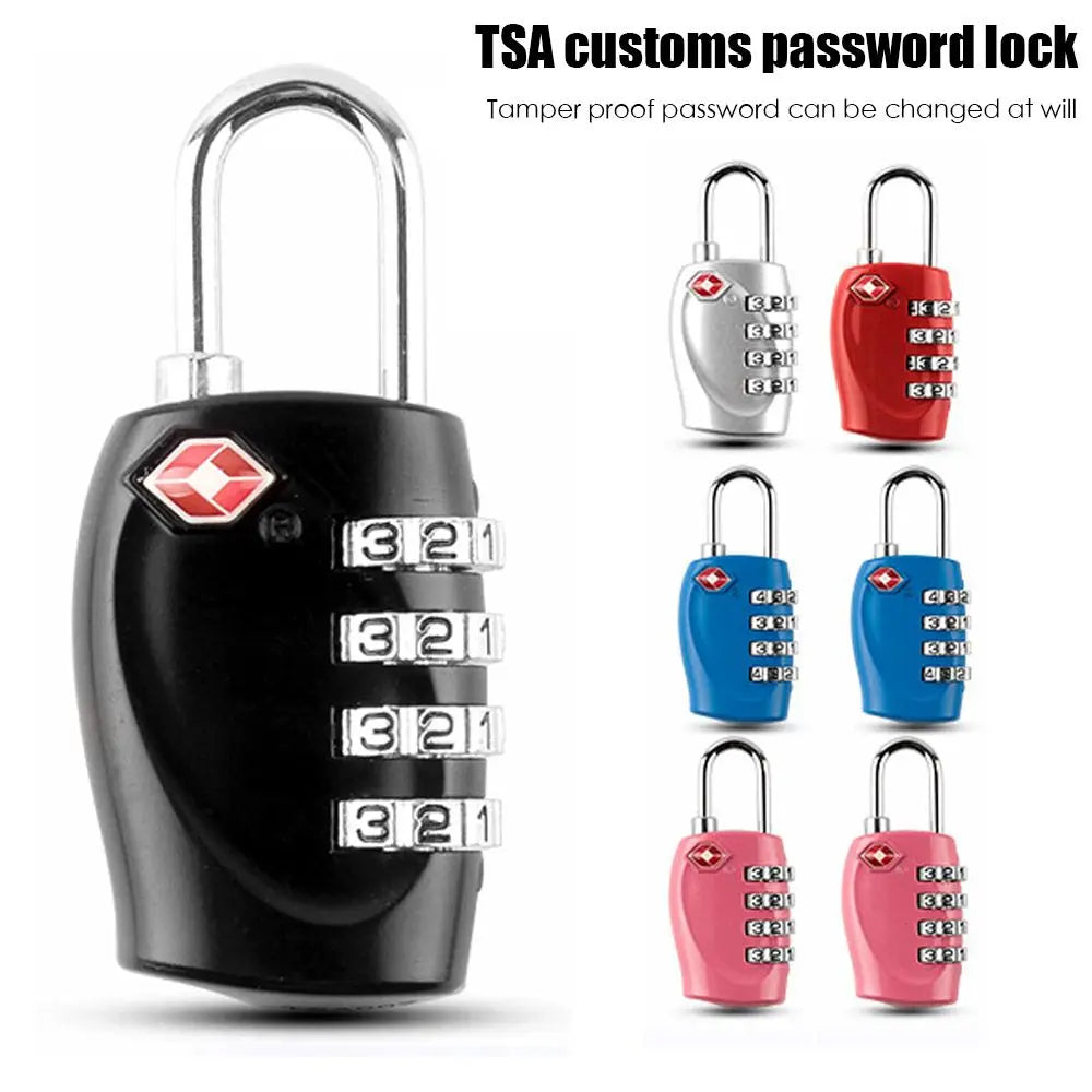 TSA330 Suitcase Luggage Smart Combination Lock 4 Digit Password Lock Padlock TSA Customs Code Lock