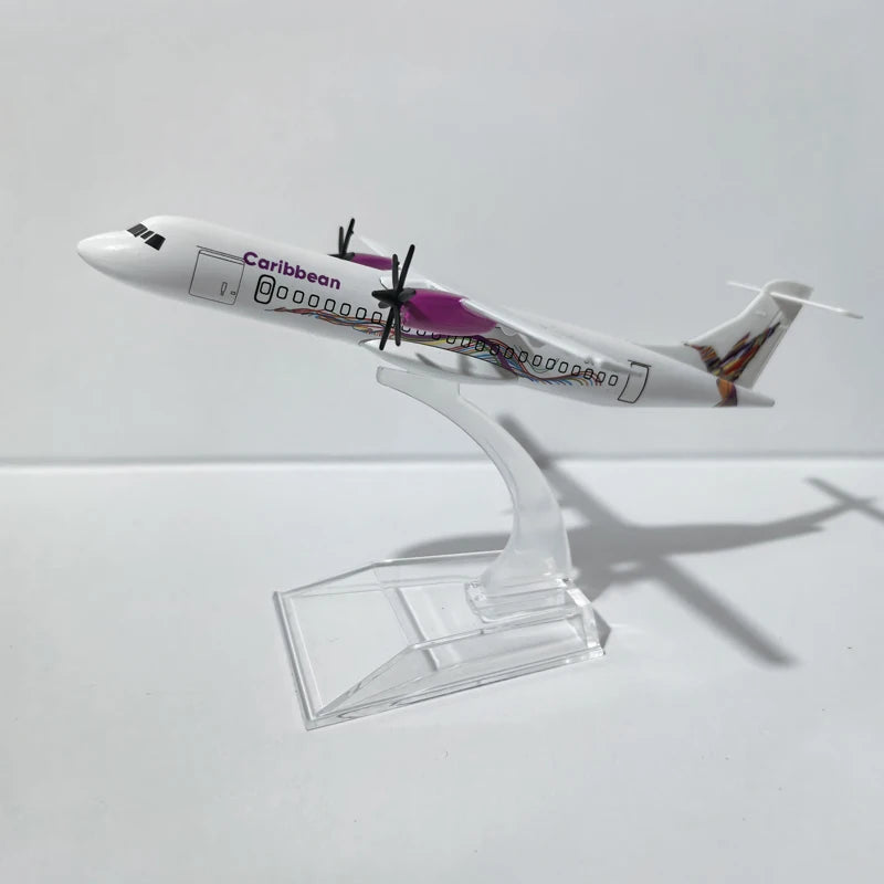 JASON TUTU 16cm Caribbean ATR Plane Airplane Model Aircraft Model Diecast Metal 1/400 Scale Planes ﻿