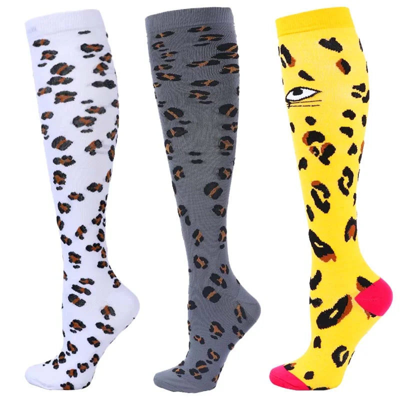 Unisex Compression Socks for Men and Women Medical Diabetes Varicose Veins Sports Socks for Running Cycling Travel Flight Yoga