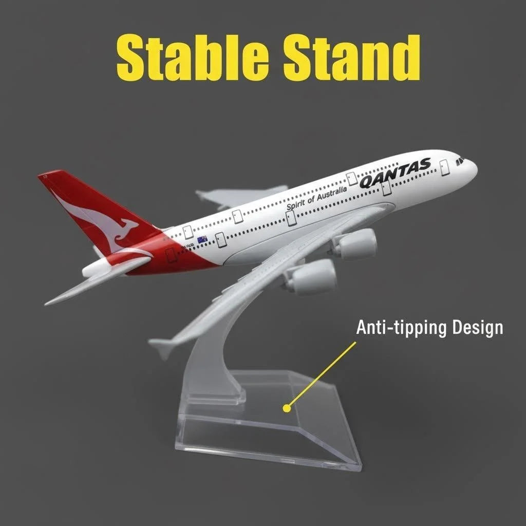 16cm Qantas A380 Model airplanes Diecast Metal 1/400 Scale Planes Souvenir Hobby Collection Toys for boy	gift