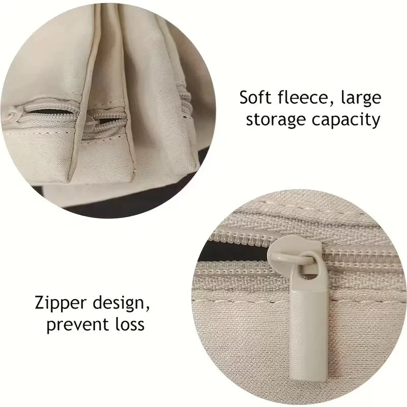 Multifunctional Organizer Bag – Zippered pouch for jewelry, cosmetics, and wallet; portable, foldable travel organizer.